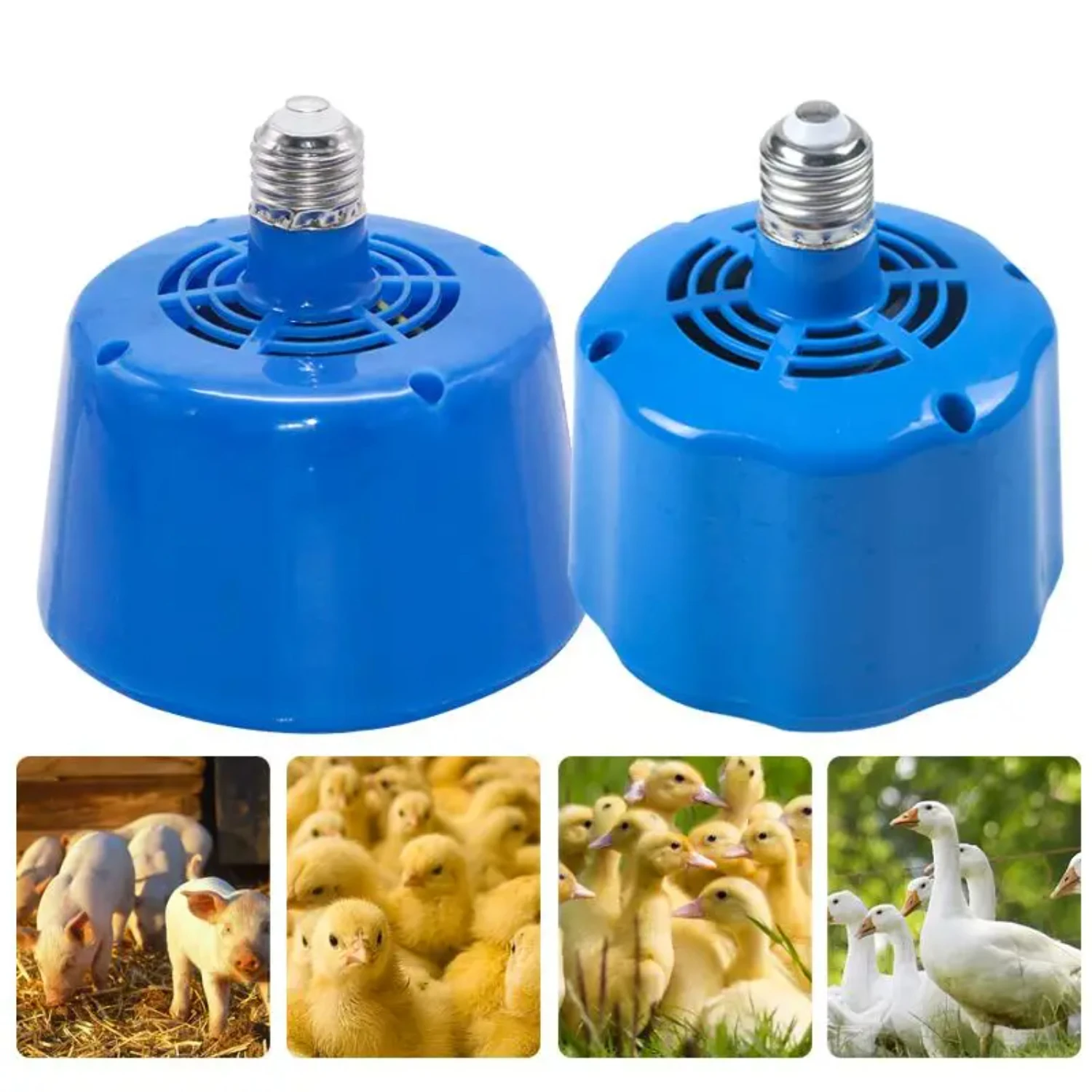 

2Pcs Heating Lamp Farm Animal Warm Light For Chicken Piglet Duck Temperature Controller Heater For Incubator Farm Tools 100-300W