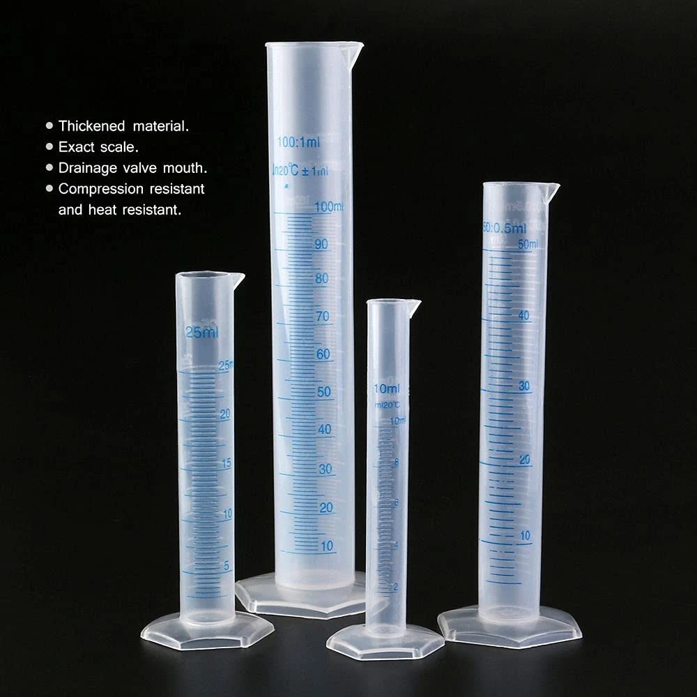 Measuring Cylinder Plastic Graduated Tube Tool for Lab(100Ml)