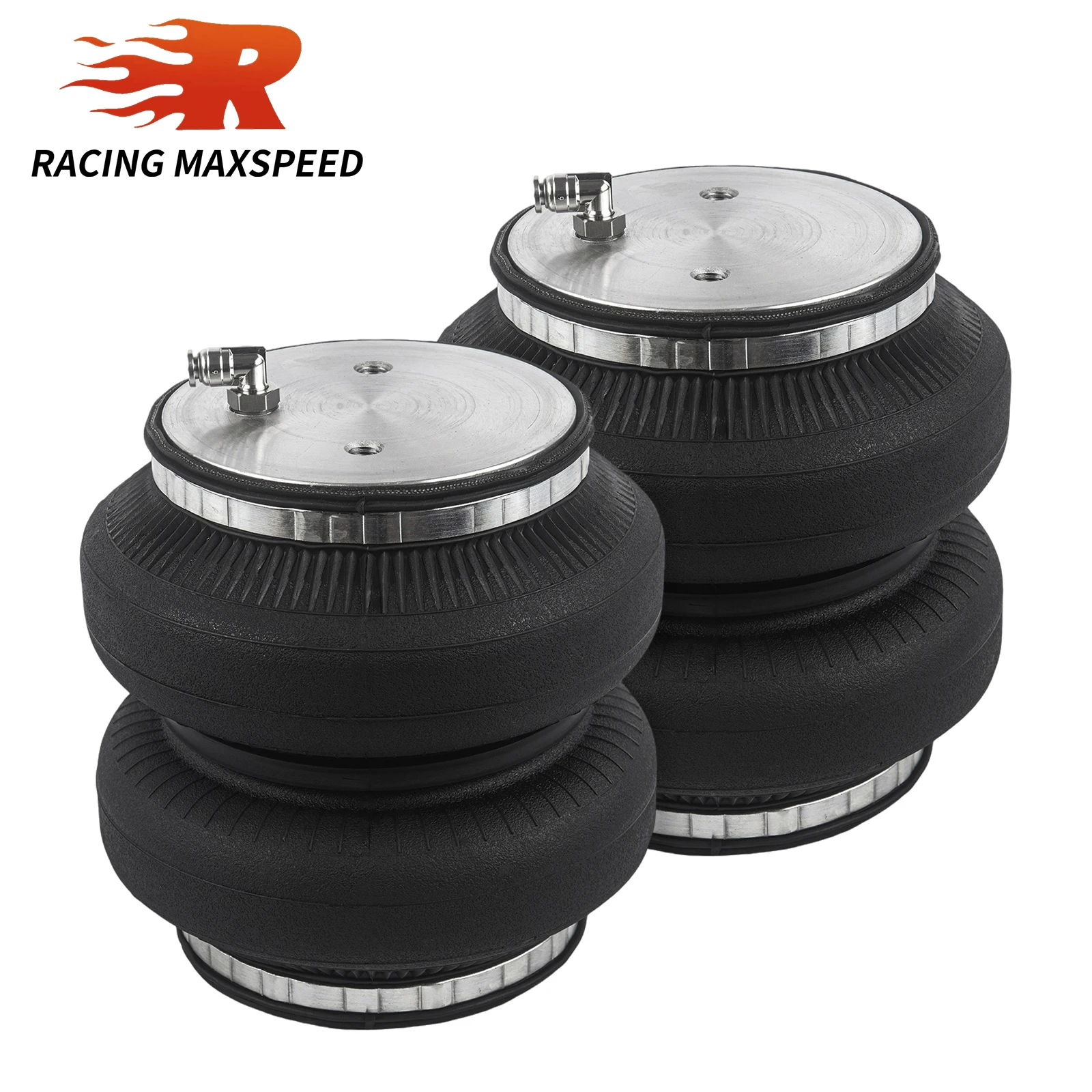 

Universal 2pcs 2 Rows Rubber Air Ride Suspension Shock Absorber Air Bags Air spring 2E7X2 with Quick Connector Suit for Truck