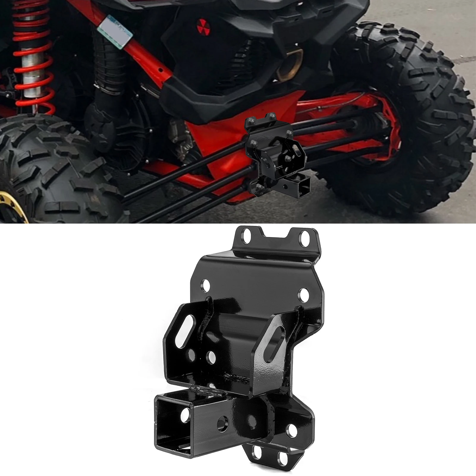 

UTV ATV 2" Receiver Rear Towing Hitch Trailer Hitch No Drill for 2022-2025 Maverick X3/ MAX (All Models) Accessories