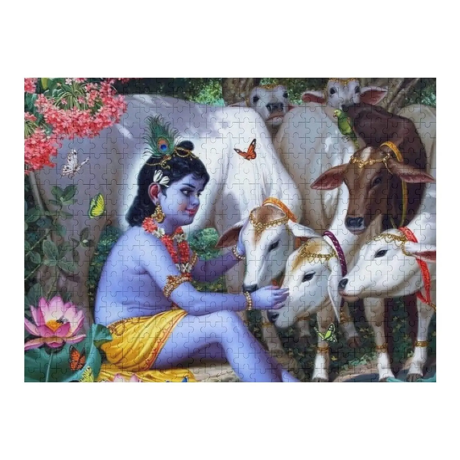 

Krishna Jigsaw Puzzle Custom Wood Woods For Adults Puzzle