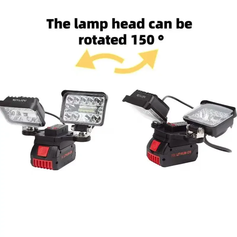 for BOSCH 18v Series Lithium Battery LED Work Light 2 headlights w/USB Camping Light Rechargeable   (Battery Not Included)