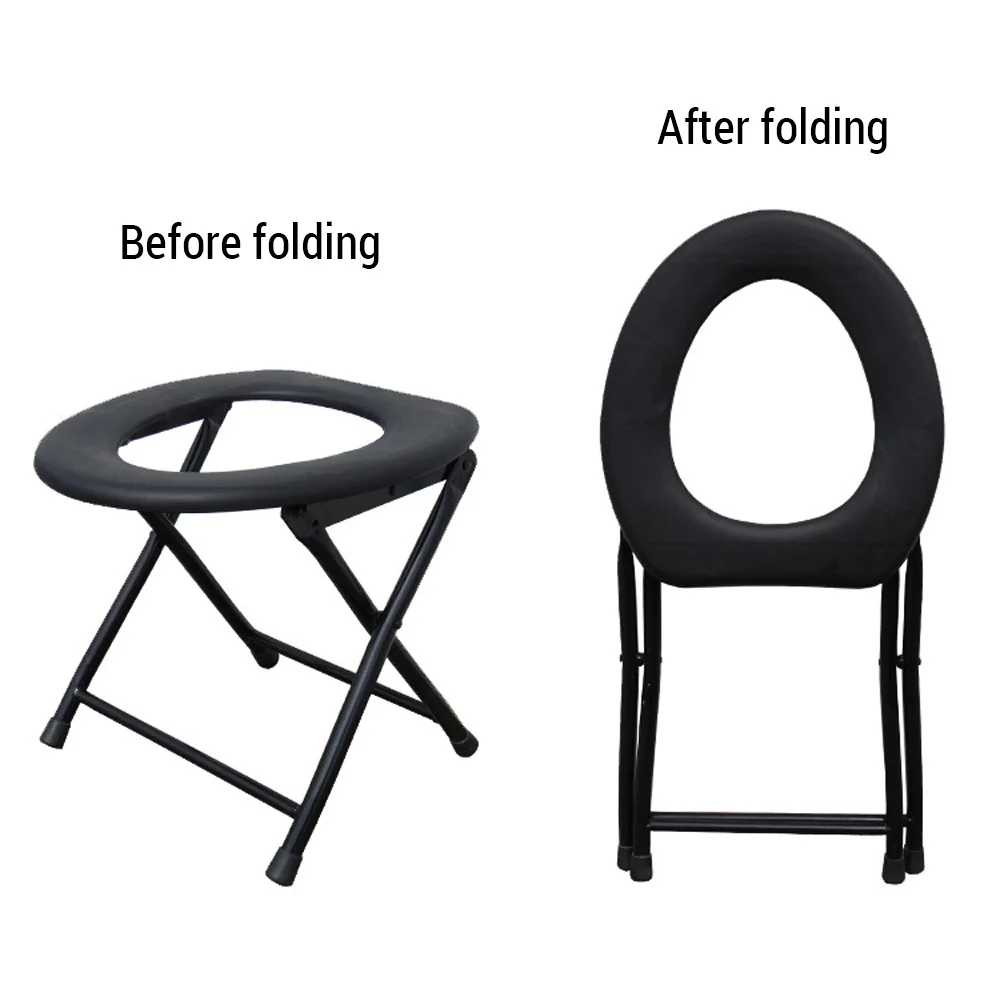 Portable Folding Toilet Seat Suitable for Adults Anti-slip and Heavy-duty for Travel Camping Hiking Outdoor Tools