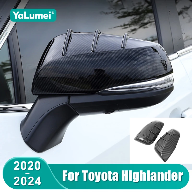 

For Toyota Highlander XU70 Kluger 2020 2021 2022 2023 2024 Car Side Rearview Mirror Cap Cover Shell Trim Accessories