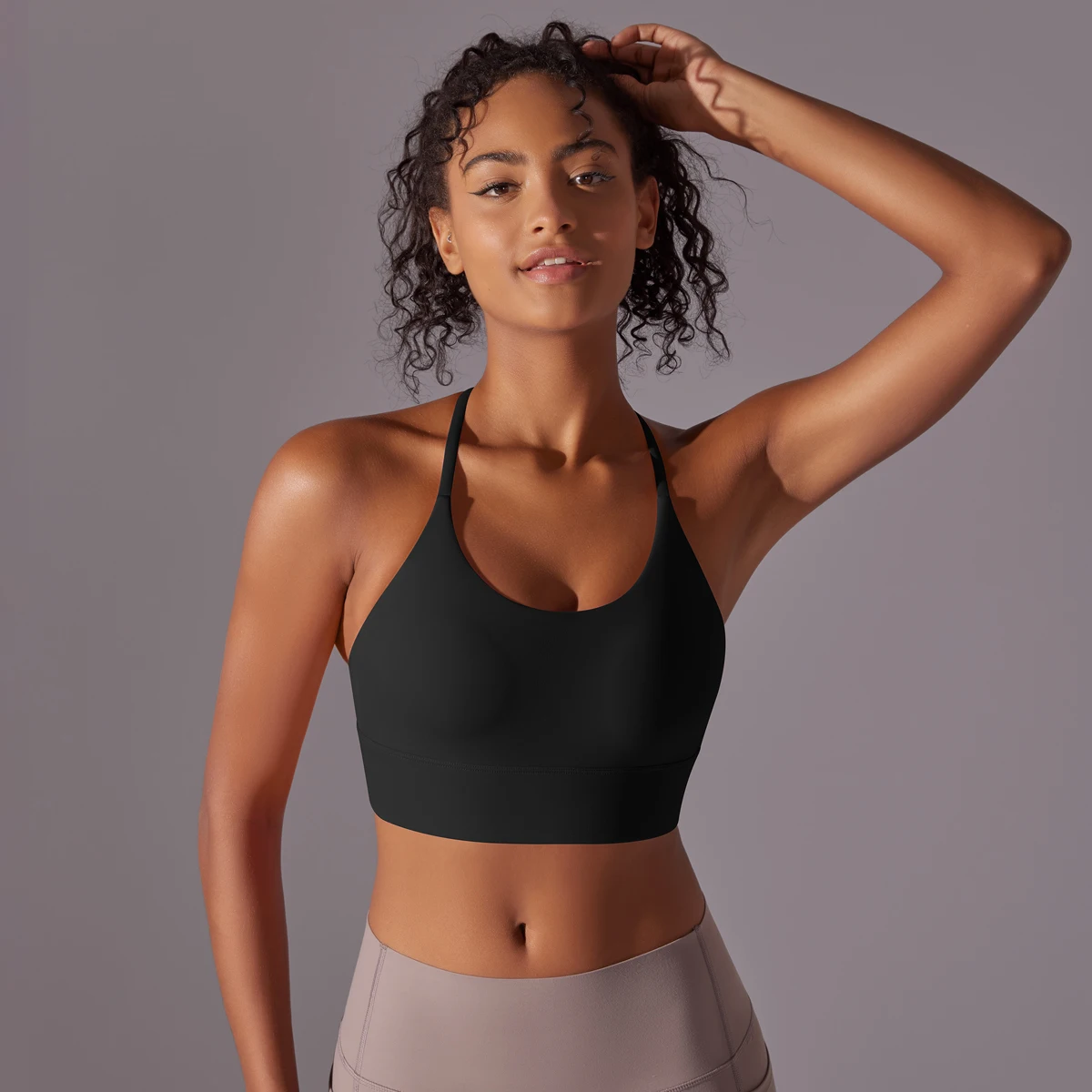 Sport-BH, weich, rückenfrei, sexy Damen-Fitness-BH, Strumpfhosen, Yoga-Weste, hohe Festigkeit, stoßfest, für Fitnessstudio, Sport-Top, Push-Up mit Brustpolster – Detail 14