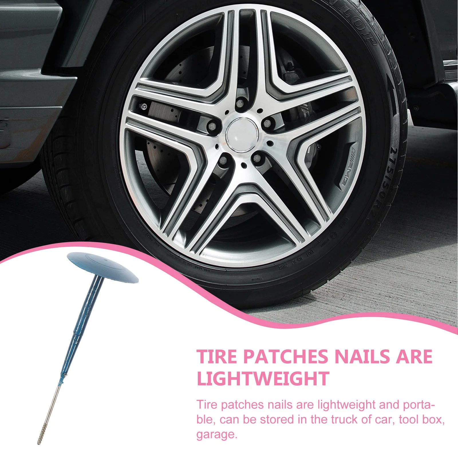 

20 шт., комплект для ремонта шин, грибные гвозди, 3 мм, бескамерные автомобильные велосипедные железные заглушки, прочное практичное аварийное хранилище