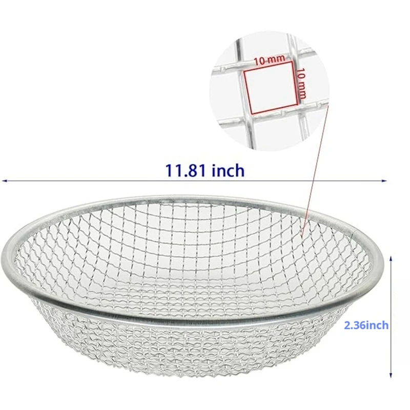 Stainless Steel Soil Compost Sieve for Capturing Soil Rocks & Sawdust Gardening Sand Compost Sieve Sandstone Sieve 10mm