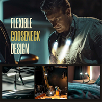 ABYA LED Neck Light, Rechargeable Neck Flashlight with Magnetic Base, Detachable Neck Work Light for Car Repairing Reading