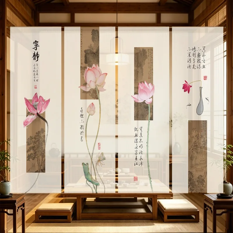 Zen Wall Decor Translucent Lotus Flowy Tulle Hanging for Yoga Studio Meditation Room Therapy Center Aesthetic Room Decor