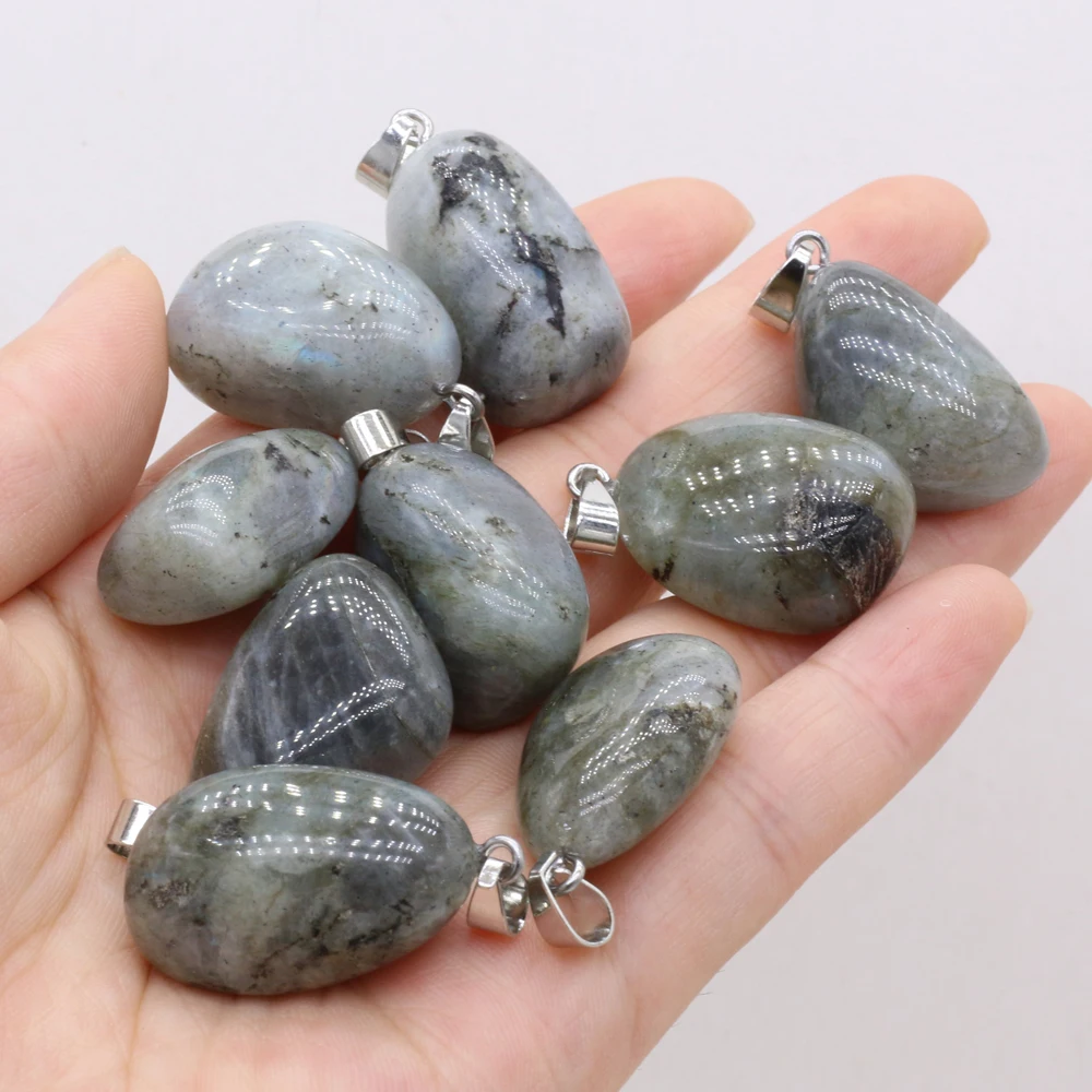 Natural Gem Stone Lapis Lazuli Irregular Pendant Handmade Crafts DIY Charm Necklace Jewelry Accessories Exquisite Gift Making