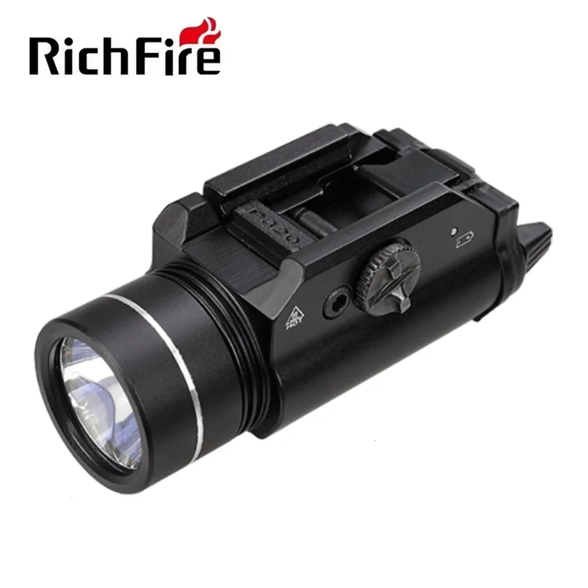 

Тактический фонарик Richfire 1000LM, красный, белый, комбинированный, мощный фонарь для оружия для Glock 17 19, съемная батарея126