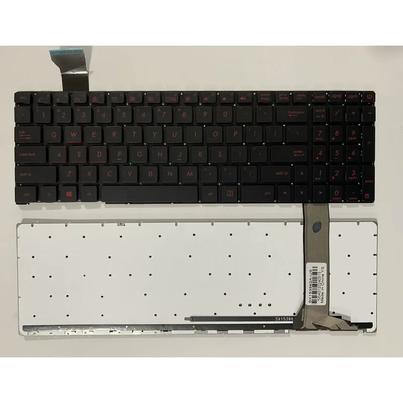 Teclado con Distribución de Teclas Estadounidense para Portátil ASUS ROG GL552 GL552JX GL552VW GL552VX, Repuesto para Portátil