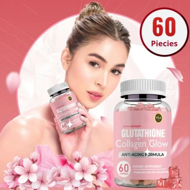 Glutathione, collagen, glowing, anti-aging, skincare, shaping, antioxidant gummies