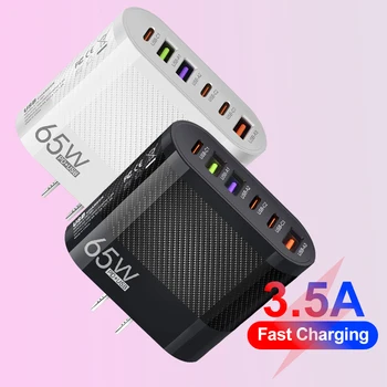 3.1A 6 in 1 3USB 3PD şarj abd Plug hızlı şarj hızlı şarj Samsung S23 Xiaomi cep telefonu şarj adaptörü