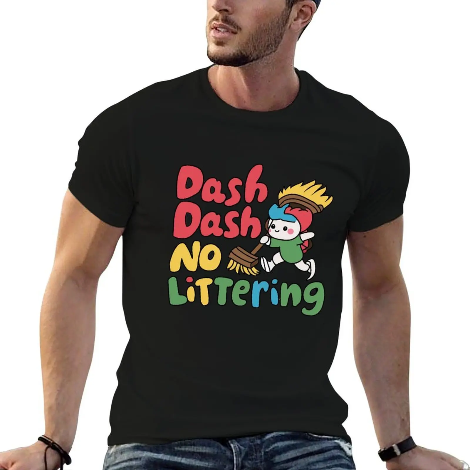 Dash Dash No Littering Environment Earth Day T-Shirt cotton t shirt pack t shirt personalised T-Shirt