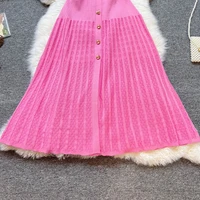 YuooMuoo Brand Fashion Elegant Patchwork Knitted Long Dress Spring Summer Women Luxury Shirt Sweater Dress Lady Party Vestido - Image 6