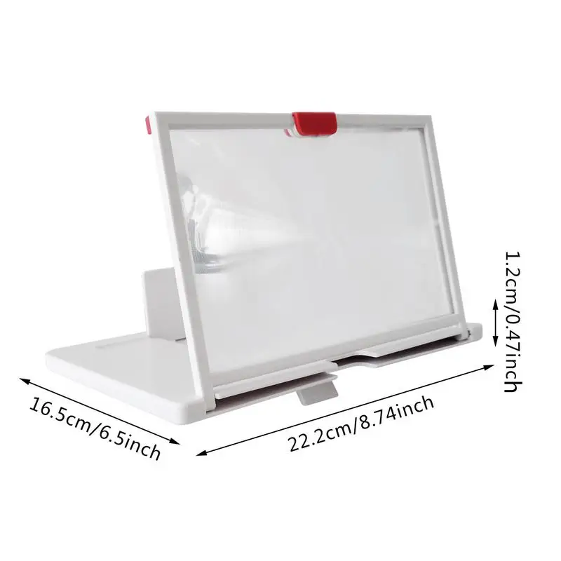 10-12inch 3D Mobile Phone Screen Magnifier High-definition Easy To Fold Video Amplifier Smartphone Stand Desktop Holder