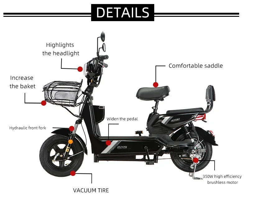 2024 Electric Bicycle Electric Motorcycle Adult