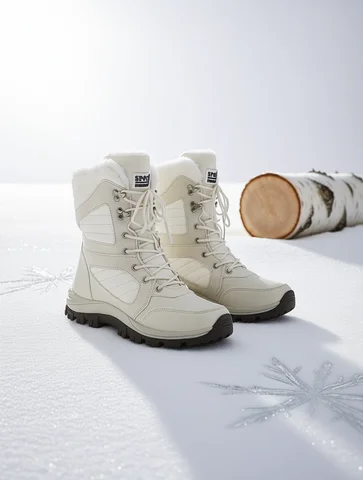 Winter Women Snow Boot High-top Waterproof Ankle Boots Ladies Thick Plus Warm Snow Hiking Boots Outdoor Cotton Shoes Sneakers