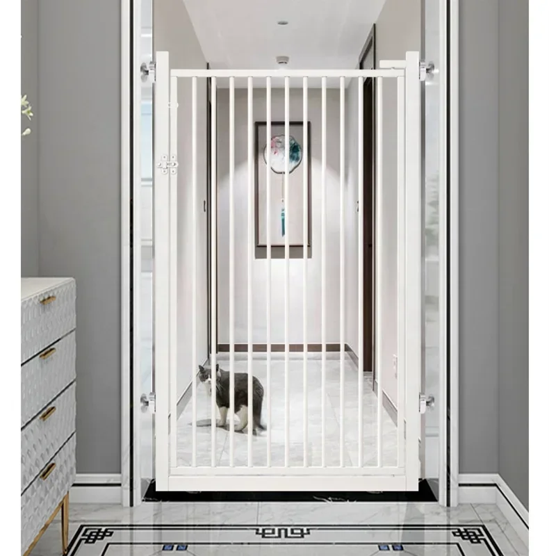 Adjustable Baby Safety Door Gate Pet Dog Cat Fence, Stair Door Metal High Strength Iron for Kids Safety Protect Not Support