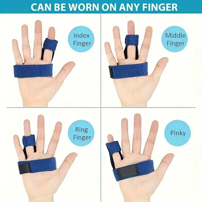 Finger Splint, Adjustable Finger Support Brace, With Fastening Strap For Alleviating Finger Locking, Popping, Bending