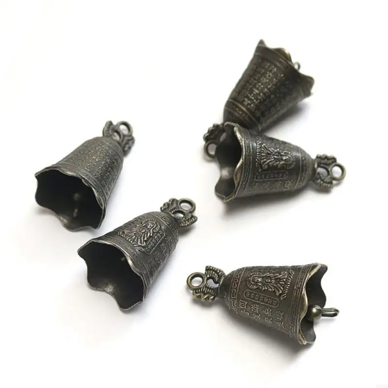 5 Pcs Vintage Bells Small-Jingle Bells Iron Bells Christmas Bells Feng Shui Bells DIY Wind Chimes Keychain Pendant