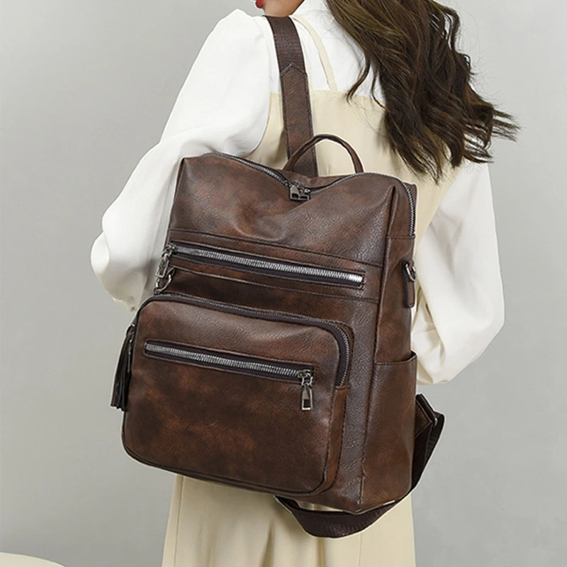 Backpack Purse for Women Fashion PU Leather School Bag Travel Large Daypack
