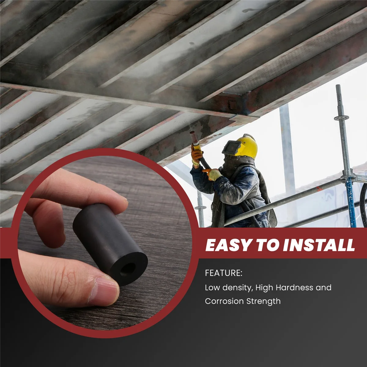 Boquilla de chorro de arena de carburo de boro, punta de chorro de arena de aire, 8mm