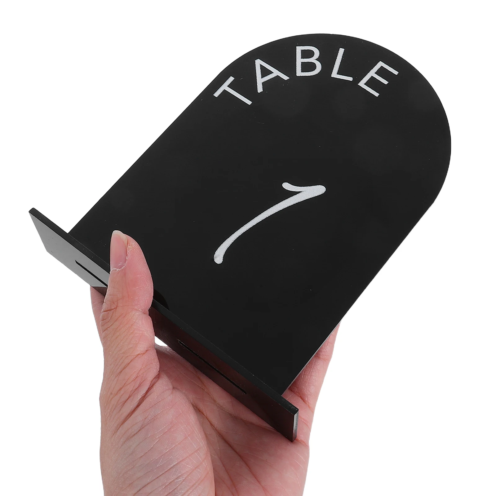

10 Pcs Wedding Table Number Plate Black Arched Signs Three-dimensional Arcylic Tablesigns Acrylic Numbers for Stands