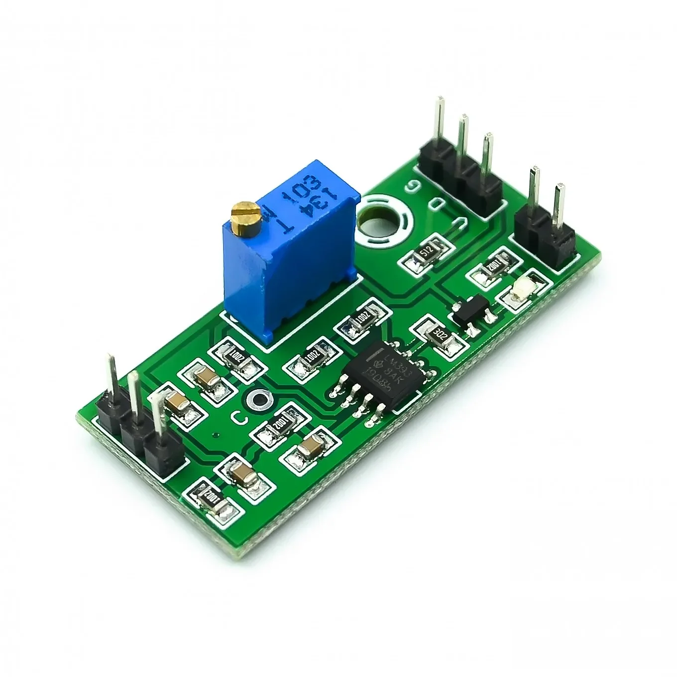 LM393 Voltage Comparator Module Signal Waveform Adjustable High Low Level/Load Drive Dual Channel 4.5-28V High Voltage Module