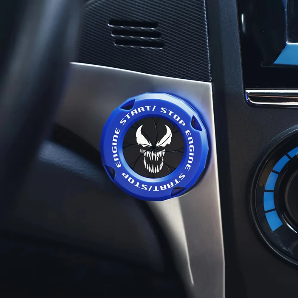 Car Engine Start Stop Switch Button Cover Ignition Anti-scratch Protection Decorative Stickers for Car Accessories