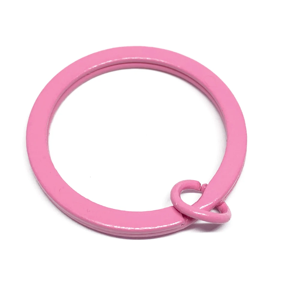 20Pcs Colorful Metal Blank Keyring Keychain Split Ring Key Fob Key Holder Rings Women Men DIY Key Chains Key Ring Accessories