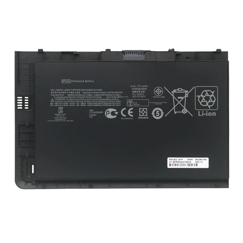 Laptop Battery ​HSTNN-IB3Z HSTNN-DB3Z HSTNN-I10C BT04XL BA06XL For EliteBook Folio 9470 9470M 9480M Series 14.8V/52Wh