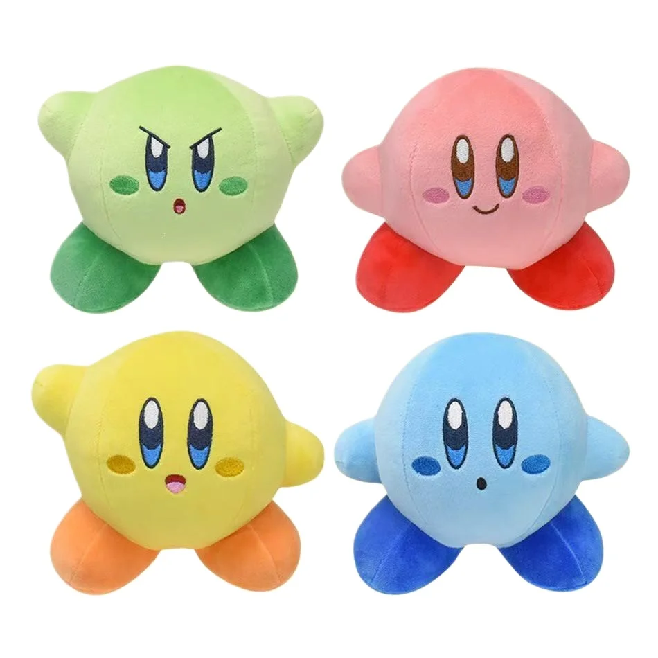 Cute Multicolor Kirby Plush Toy Kawaii Anime Star Kirby Sword Kirby Waddle Doo Elfilin Stuffed Doll Peluche Birthday Gifts
