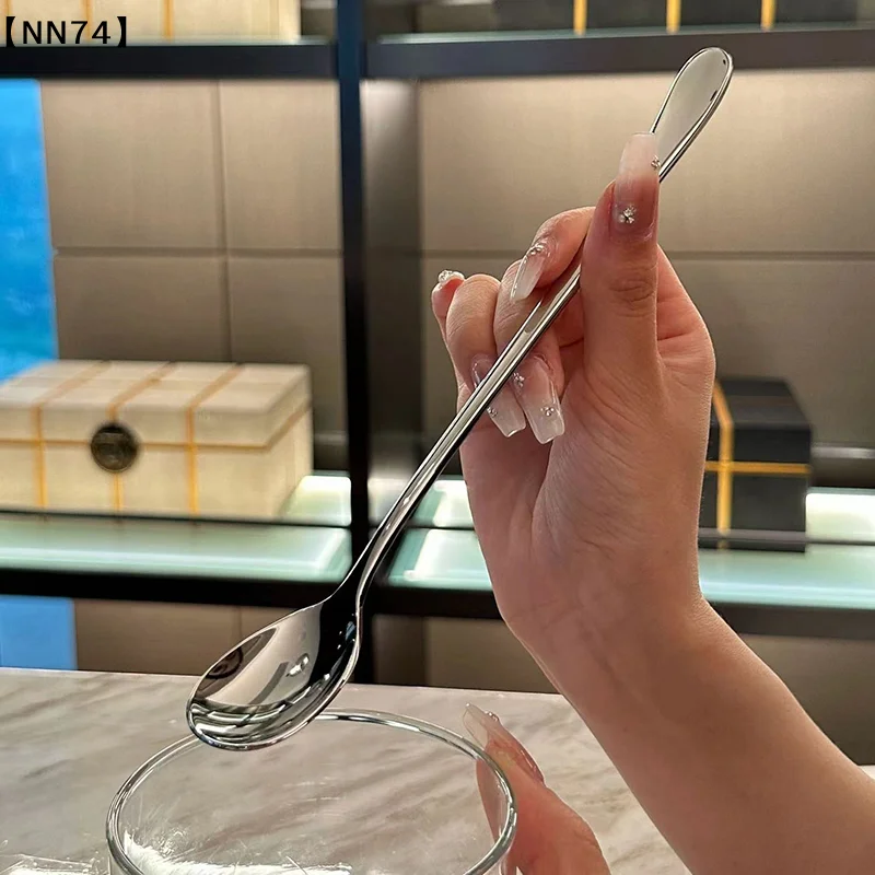 Kitchen Gadgets Everyone Needs - 【NN74】Colher Redonda de Aço Inoxidável Dourada