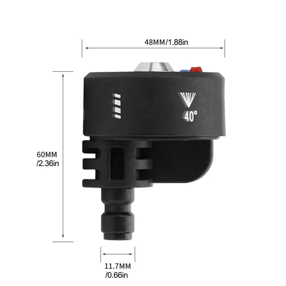 Versatile 6-in-1 Pressure Washer Nozzle Adjustable 3000 PSI Nozzle With 1/4\'\' Quick Connect Gun Adapter Hoses Car Wash