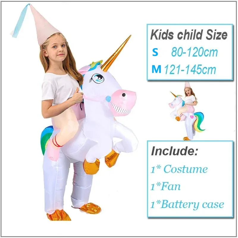 Новинка 2025 года, детские надувные костюмы единорога, талисман животных, аниме, Хэллоуин, Рождество, Пурим, вечерние карнавальный костюм для девочек, Кодик