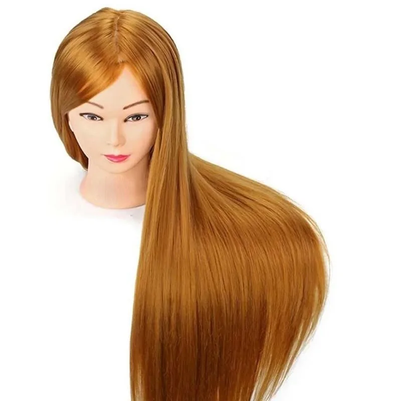 18 inch Hairdressing Head Model Wig Apprentice Practice Makeup Pan Hair Shape Fake Head Model Doll Model Head.