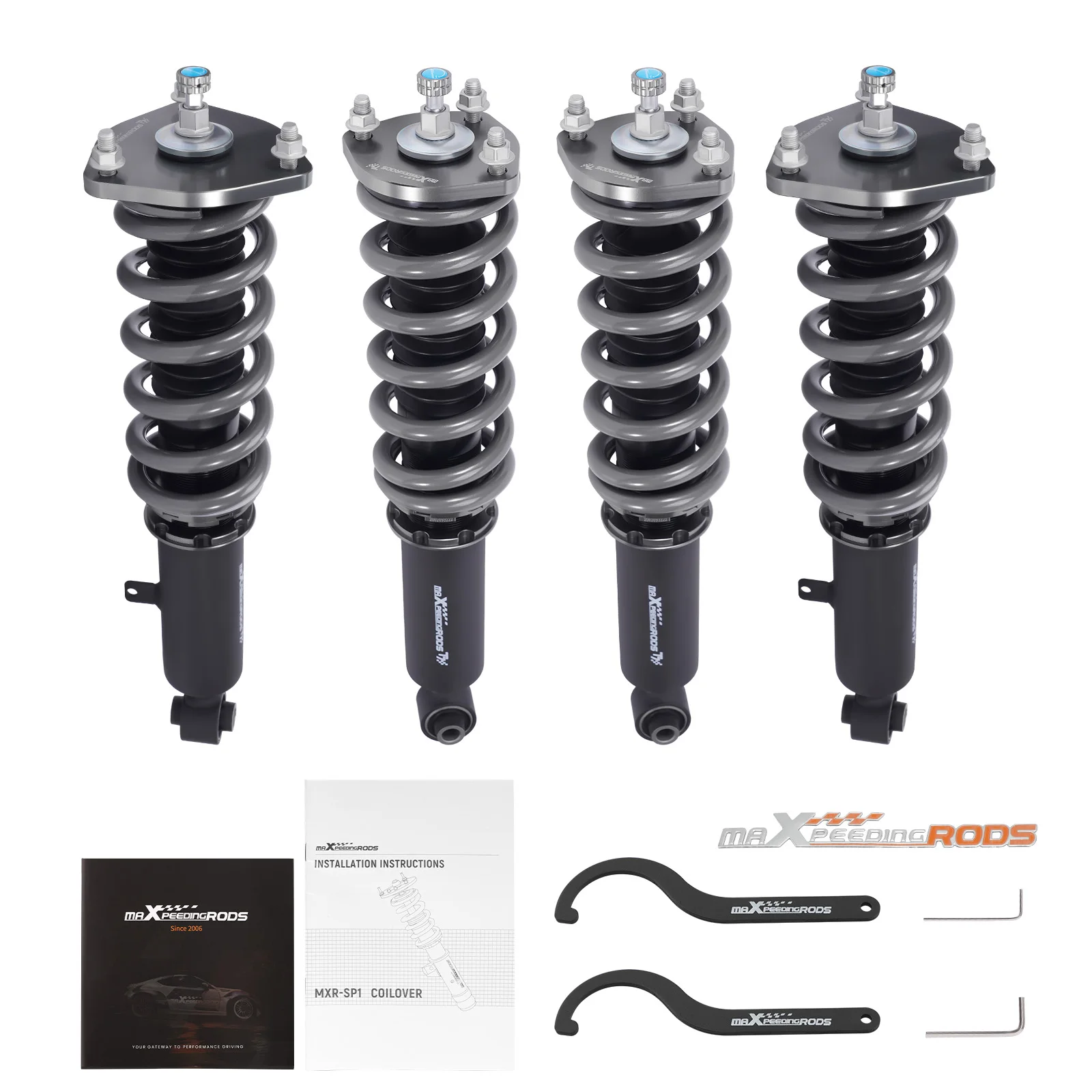 MaXpeedingrods 24 Level Adjustable Damper Coilovers Lowering Kit for Lexus GS300 GS430 1998-2005