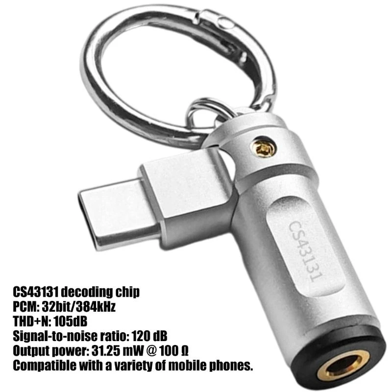 Durability Headphone 3.5mm to USB C Adapter High Conductivity Alloy Seamlessly Connection Across Digital Electronics