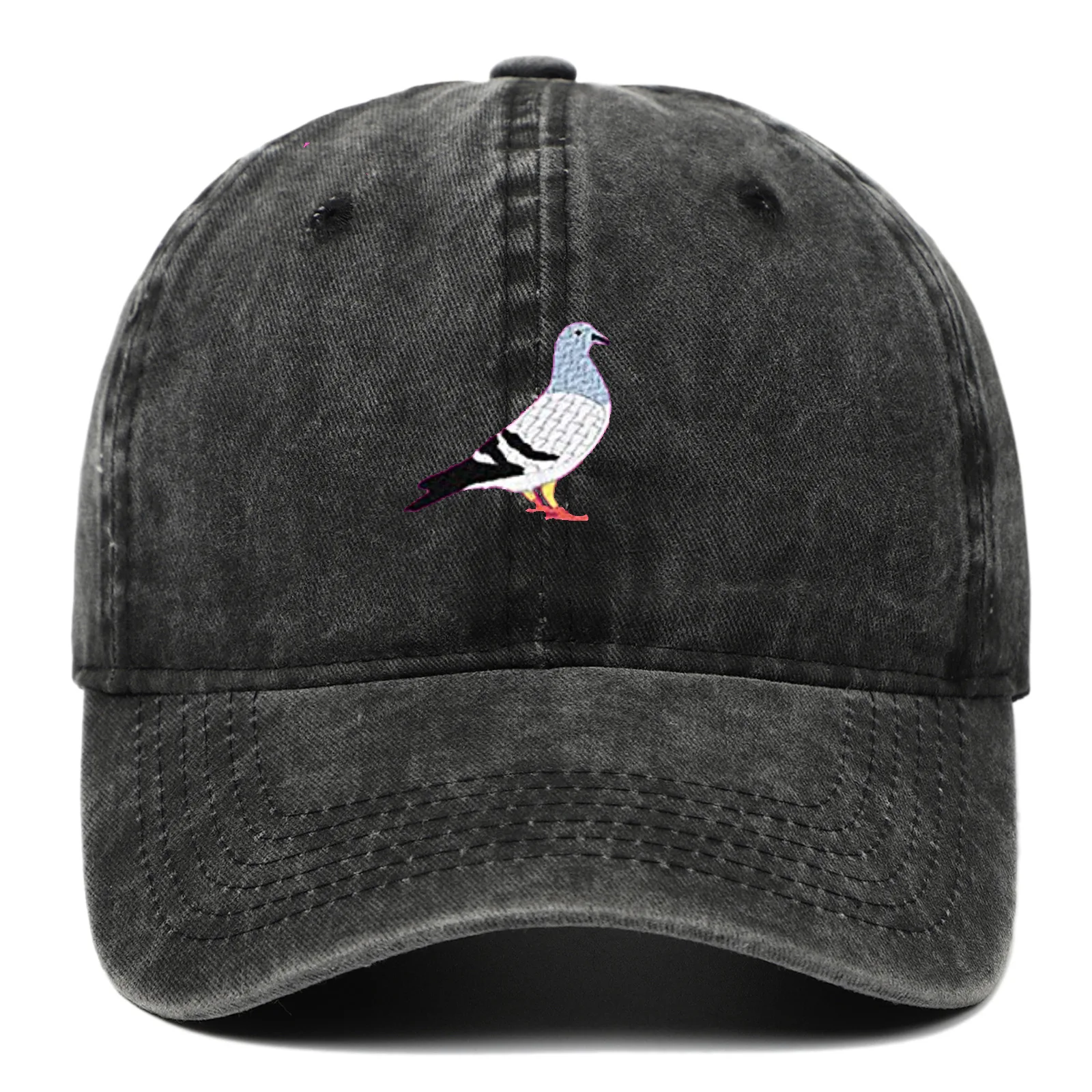 

Pigeon Embroidery Baseball Cap Unisex Fashion Casual Cotton UV Protection Outdoor Trendy Street Sun Hat for Men Women