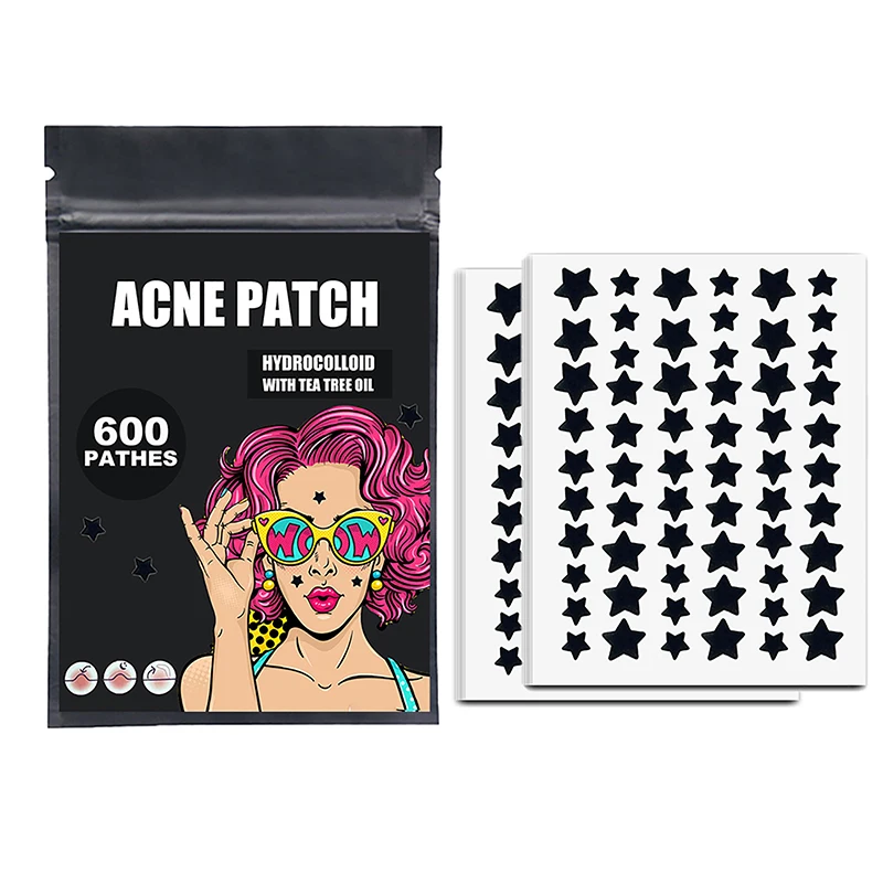 

Пластыри от прыщей Star Pimple Patch – 300/600/1200 шт., цветные, невидимые, для ухода за кожей лица
