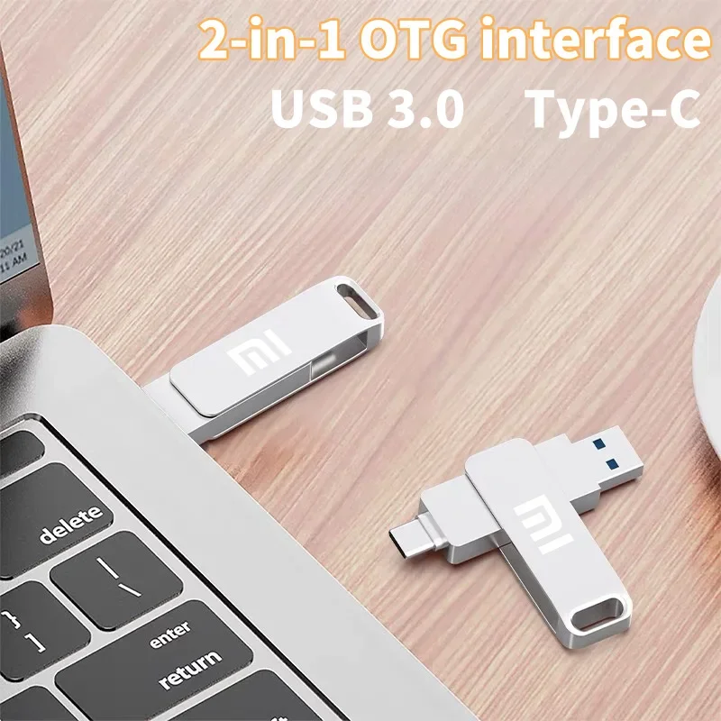 Xiaomi-Clé USB 3.0 en métal haute vitesse, 16 To, 2 To, 512 Go, clé USB étanche de type C pour les reviede stockage d'ordinateur