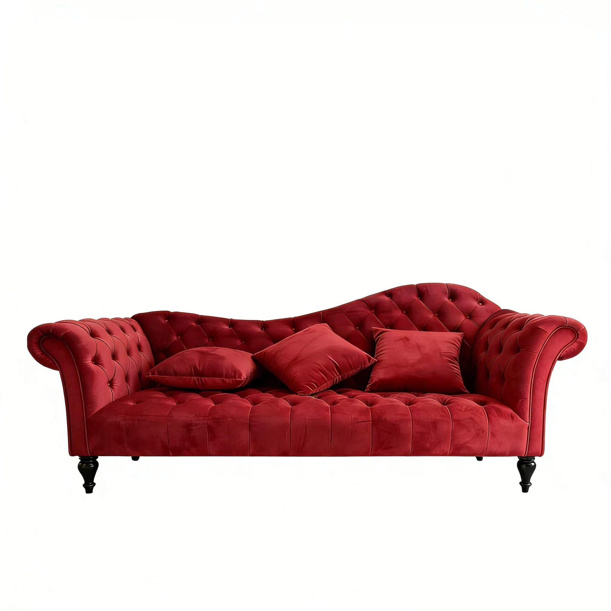 xx-Design Velvet Fabric Chesterfield Sofa Living Room Furniture Couch for Home Apartment Hotel Villa Office&