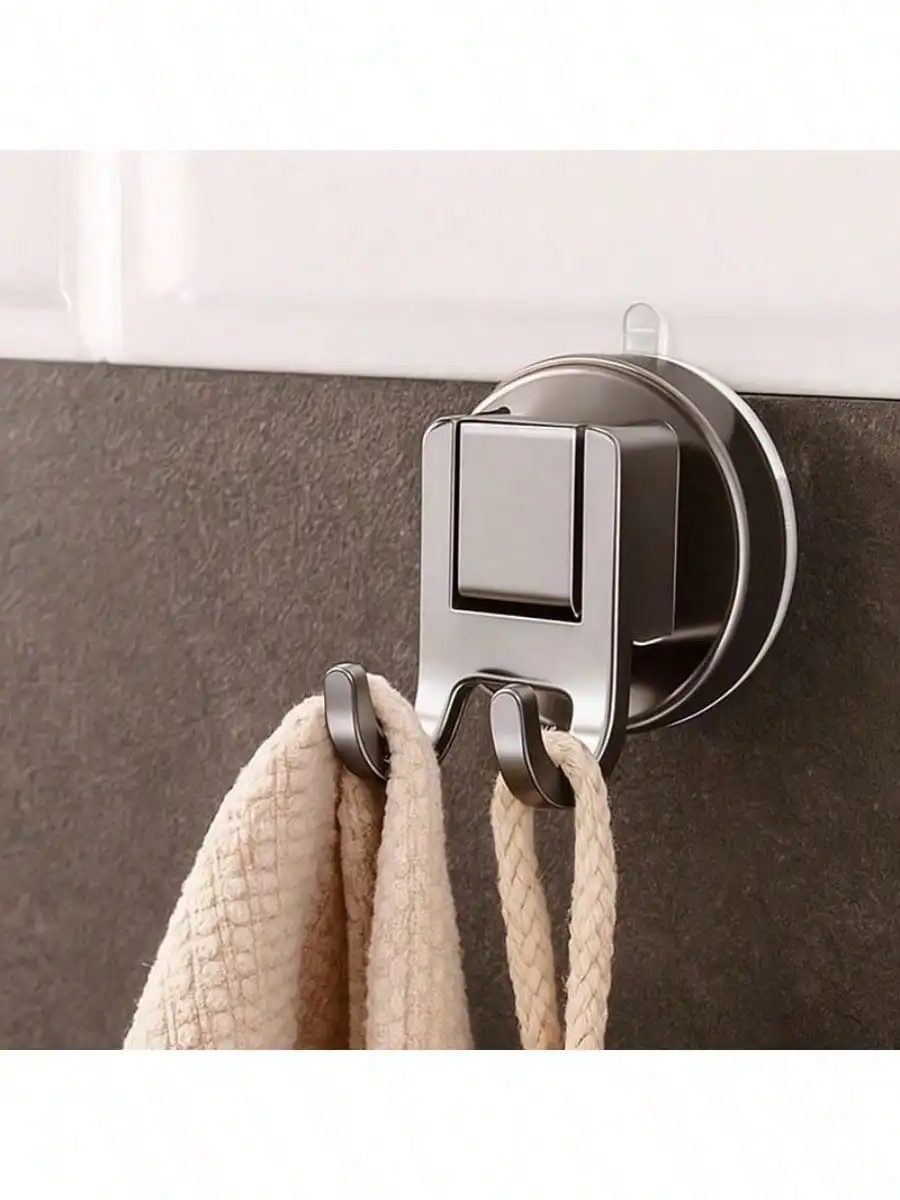 Vanity Suction Hooks, for Mirror & Sink Area. Holds Hair Ties, Razor, 12x7x7cm, 2 Pack