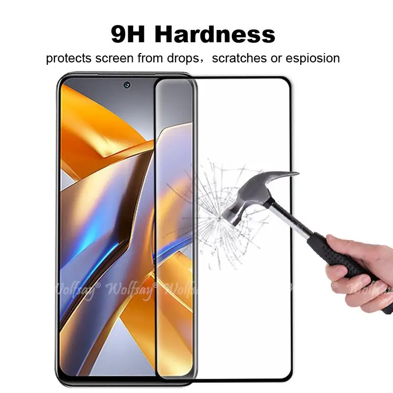 Para Xiaomi POCO M5S vidrio para POCO M5S M5 X4 GT F4 X4 M4 Pro X4 X3 M3 Protector de pantalla de vidrio templado película de lente POCO M5S vidrio