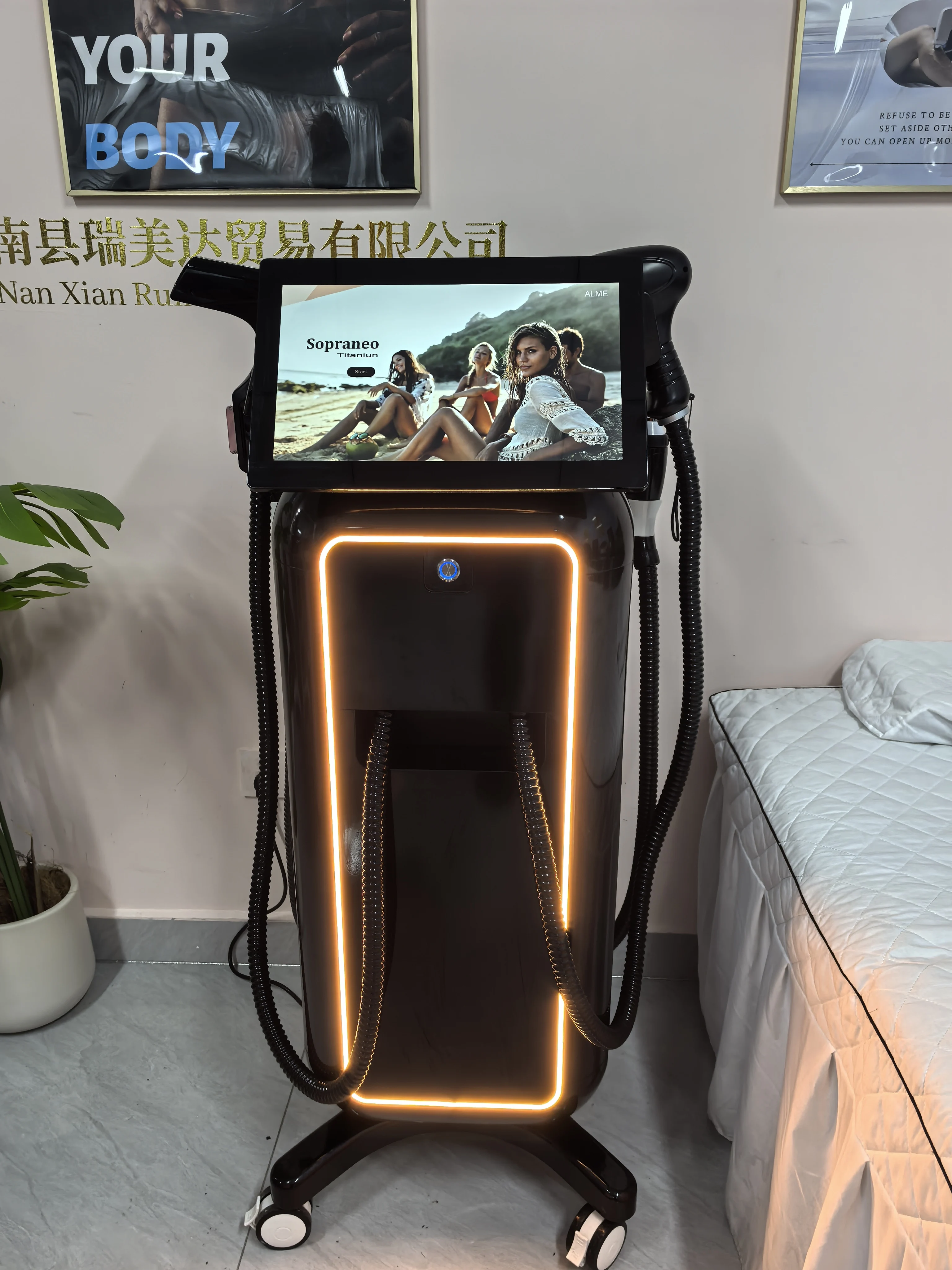 4 IN 1 Soprano Titanium Ice Platinum RF Diode 755NM 808NM 940NM 1064nm 4 Wave Laser ND:YAG Machine Painless Hair Removal Machine