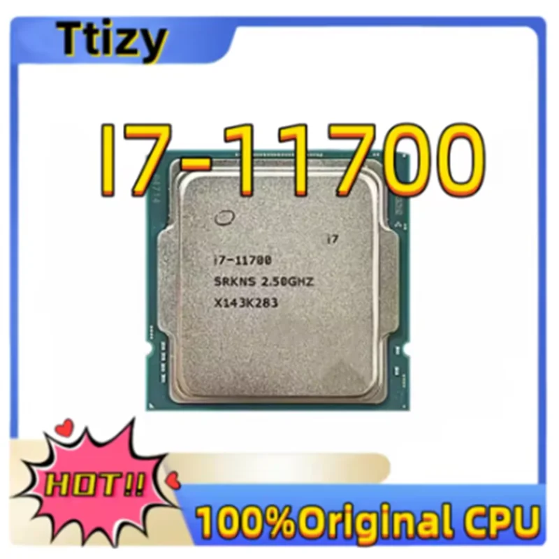 NEW Core i7-11700 NEW i7 11700 2.5 GHz Eight-Core Sixteen-Thread CPU L3=16M 65W LGA 1200 new but no fan