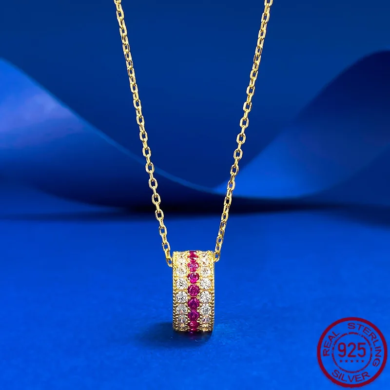 

New Italian Craftsmanship S925 Silver Antique Style Roadway Necklace Pendant Wedding Jewelry
