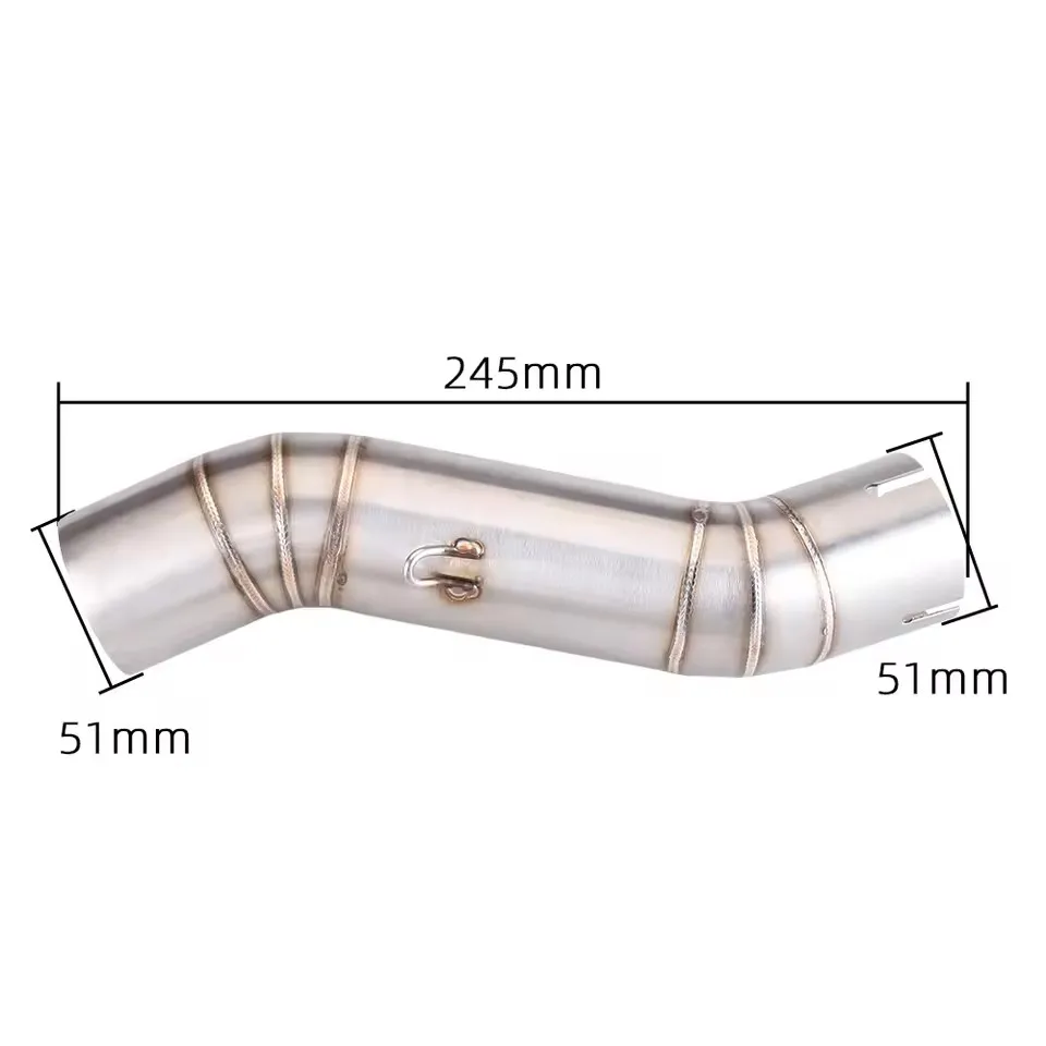 

For Honda CBR400R CBR500R CB500F 2016-2023 Escape Motorcycle Exhaust System Muffler Link Pipe 51MM Slip-On Mid Connecting Pipe